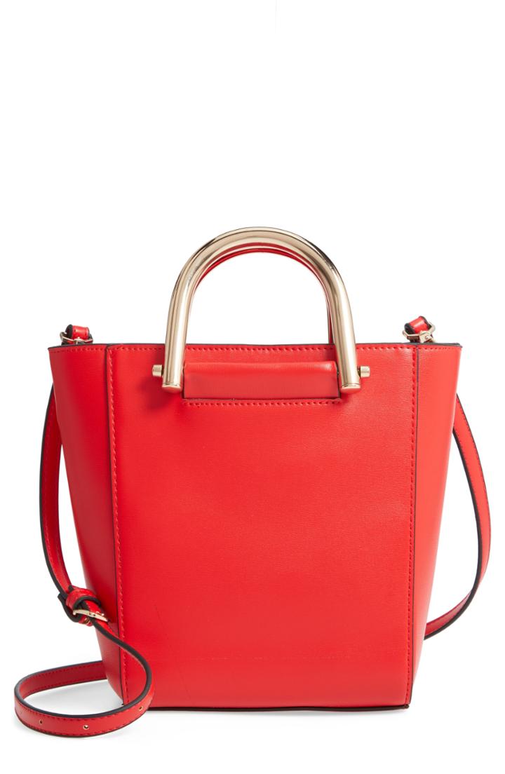 Topshop Lacey Metal Top Handle Shoulder Bag -