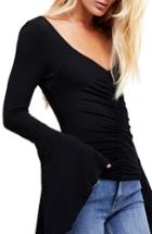 Women's Free People What A Babe Top - Black