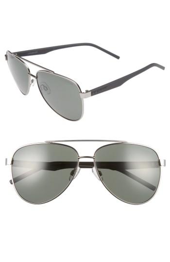 Men's Polaroid Eyewear 61mm Polarized Aviator Sunglasses - Black/grey