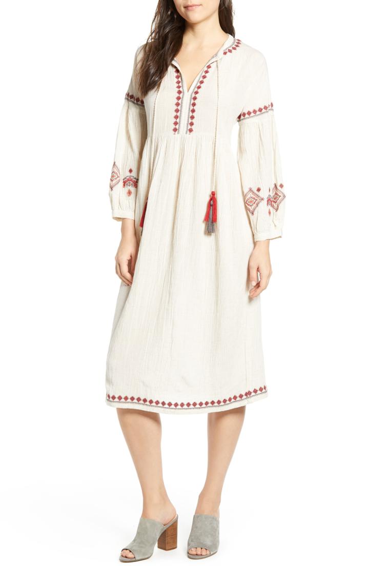 Women's Velvet By Graham & Spencer Embroidered Dress - Ivory