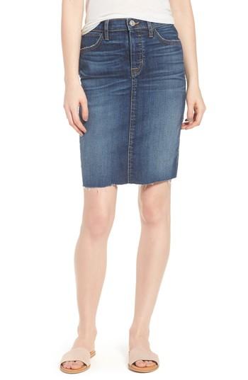 Women's Hudson Jeans Remi High Waist Fray Hem Denim Pencil Skirt