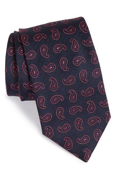 Men's Eton Paisley Silk Tie, Size - Pink