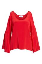 Women's Bailey 44 Bonsai Cold Shoulder Silk Top - Red