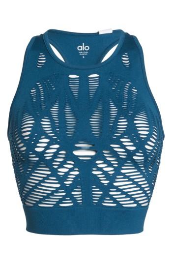 Women's Alo Vixen Crop Tank - Blue