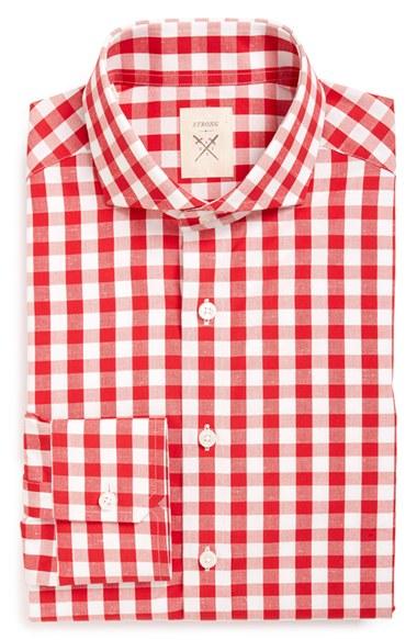 Men's Strong Suit 'elan' Trim Fit Check Dress Shirt