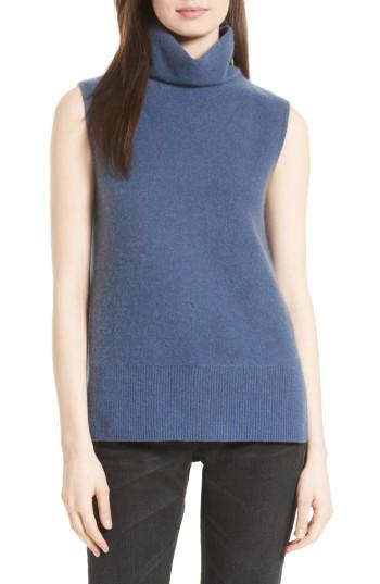 Women's Vince Side Slit Cashmere Turtleneck