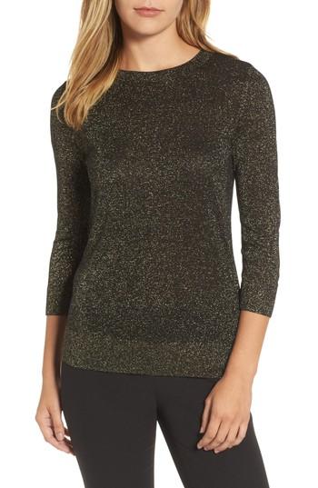 Women's Halogen Shimmer Sweater - Black