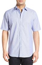 Men's Bugatchi Shaped Fit Diamond Print Sport Shirt