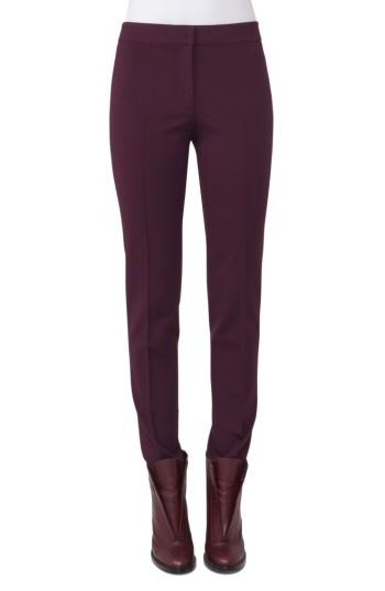 Women's Akris Punto Mara Stretch Jersey Pants - Burgundy