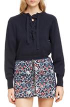 Women's Isabel Marant Etoile Kaylyn Lace-up Sweater Us / 34 Fr - Black