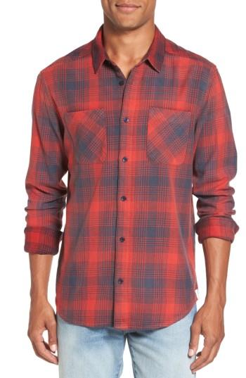 Men's Rvca Plaid Woven Shirt - Ivory