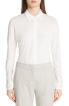 Women's St. John Collection Pin Dot Foil Print Satin Top