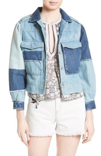 Women's La Vie Rebecca Taylor Embroidered Denim Jacket