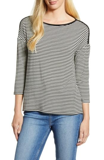 Women's Gibson Stripe Knit Top - Black