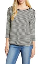 Women's Gibson Stripe Knit Top - Black