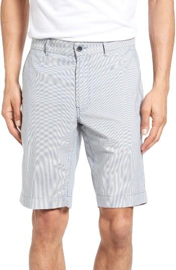 Men's Brax Pinstripe Bermuda Shorts Eu - Blue