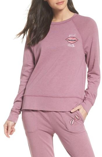 Women's Junk Food Girl Talk Sweatshirt - Pink