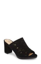 Women's Bella Vita Lark Laser Perforated Slide Sandal N - Black