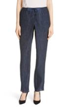 Women's Emporio Armani Crinkled Cotton & Silk Pants Us / 38 It - Blue