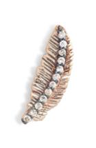Women's Kismet By Milka Feather Champagne Diamond Single Earring