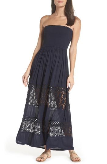 Women's Chelsea28 Farrah Smocked Cover-up Maxi Dress - Blue