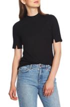 Women's 1.state Slit Sleeve Rib Knit Top, Size - Black