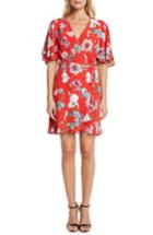 Women's Willow & Clay Floral Wrap Dress - Red