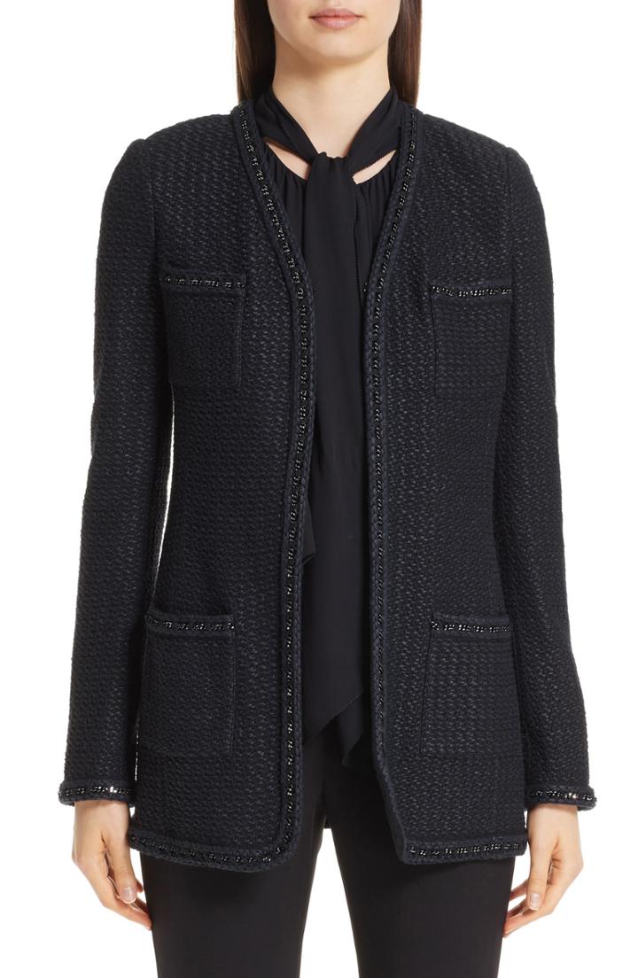Women's St. John Collection Adina Long Knit Jacket