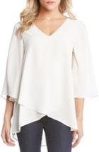 Women's Karen Kane Faux Wrap Top - Grey