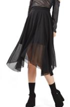 Women's Topshop Tulle Midi Skirt Us (fits Like 0) - Black