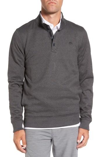 Men's Travis Mathew 'wall' Mock Neck Pullover - Grey