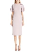 Women's Roksanda Satin Flutter Sleeve Sheath Dress Us / 6 Uk - Pink