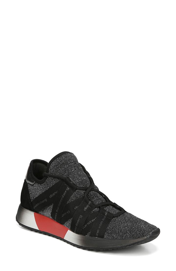Women's Diane Von Furstenberg Pandora Sneaker .5 M - Black