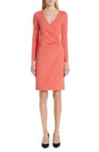 Women's Emporio Armani Punto Milano Faux Wrap Dress Us / 38 It - Red