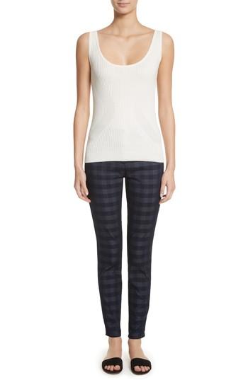 Women's St. John Collection Rib Knit Shell, Size - Ivory