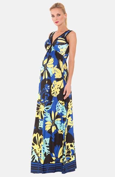 Women's Olian 'ariana' Print Jersey Maternity Maxi Dress