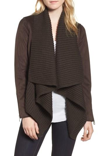 Women's Lucky Brand Faux Suede & Knit Jacket