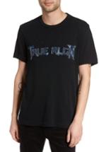 Men's True Religion Brand Jeans Denim Applique Logo T-shirt, Size - Black