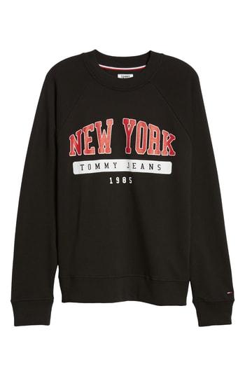 Women's Tommy Jeans Oversize New York Sweatshirt - Black