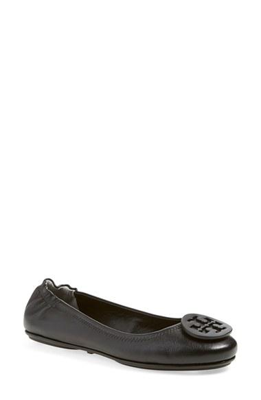 Women's Tory Burch 'minnie' Travel Ballet Flat M - Brown