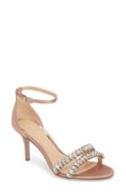 Women's Jewel Badgley Mischka Melania Crystal Embellished Ankle Strap Sandal M - Pink