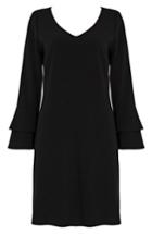 Women's Wallis Bell Sleeve Shift Dress Us / 14 Uk - Black