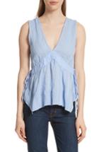 Women's Derek Lam 10 Crosby Side Tie Top - Blue