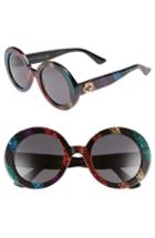 Women's Gucci 52mm Round Sunglasses - Rainbow
