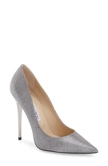 Women's Jimmy Choo 'anouk' Glitter Pointy Toe Pump