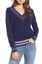 Women's Treasure & Bond Raglan Sleeve Sweater, Size - Blue
