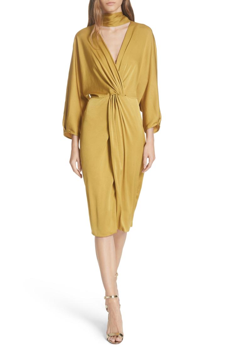 Women's Dvf Twist Front Faux Wrap Dress