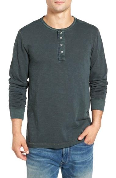 Men's Jeremiah 'penn' Slub Jersey Henley - Green