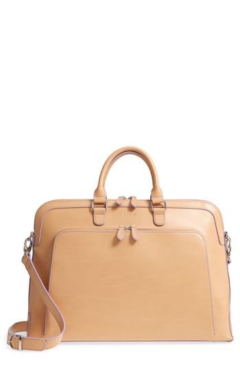 Lodis Los Angeles Audrey Under Lock & Key - Brera Rfid Leather Briefcase - Ivory