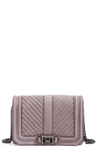 Rebecca Minkoff Small Love Nubuck Crossbody Bag - Purple